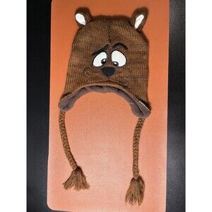 Scooby-Doo Novelty Hat, Brown Knitted Beanie with Ears, One Size
